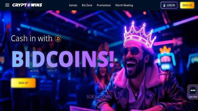 CryptoWins casino screenshot